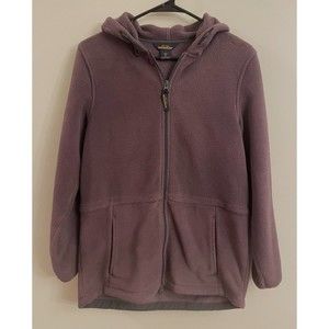 Woolrich‎ Women’s Lightweight Fleece Jacket Full Zip w/ Hood Size Small Purple